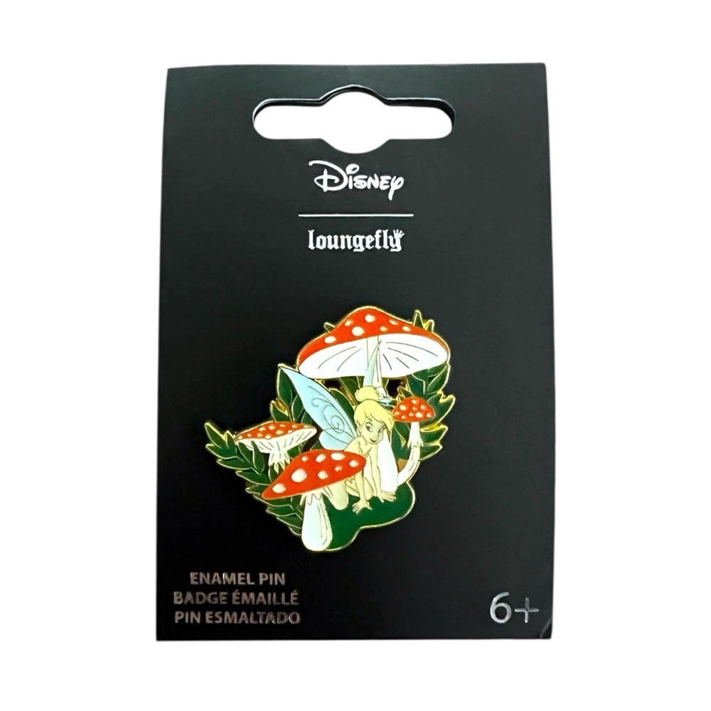 Rare Disney Loungefly Tinkerbell Enamel Pin with Mushrooms